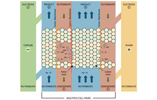Electrodeionization process - how EDI works