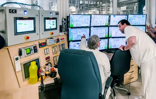 Dairy factory control room